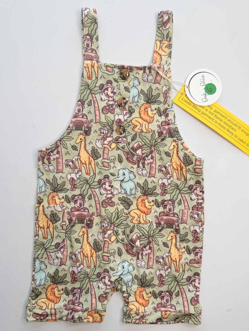 NWT Oak + Ollie Bamboo Safari Mickey Shortall 18-24M